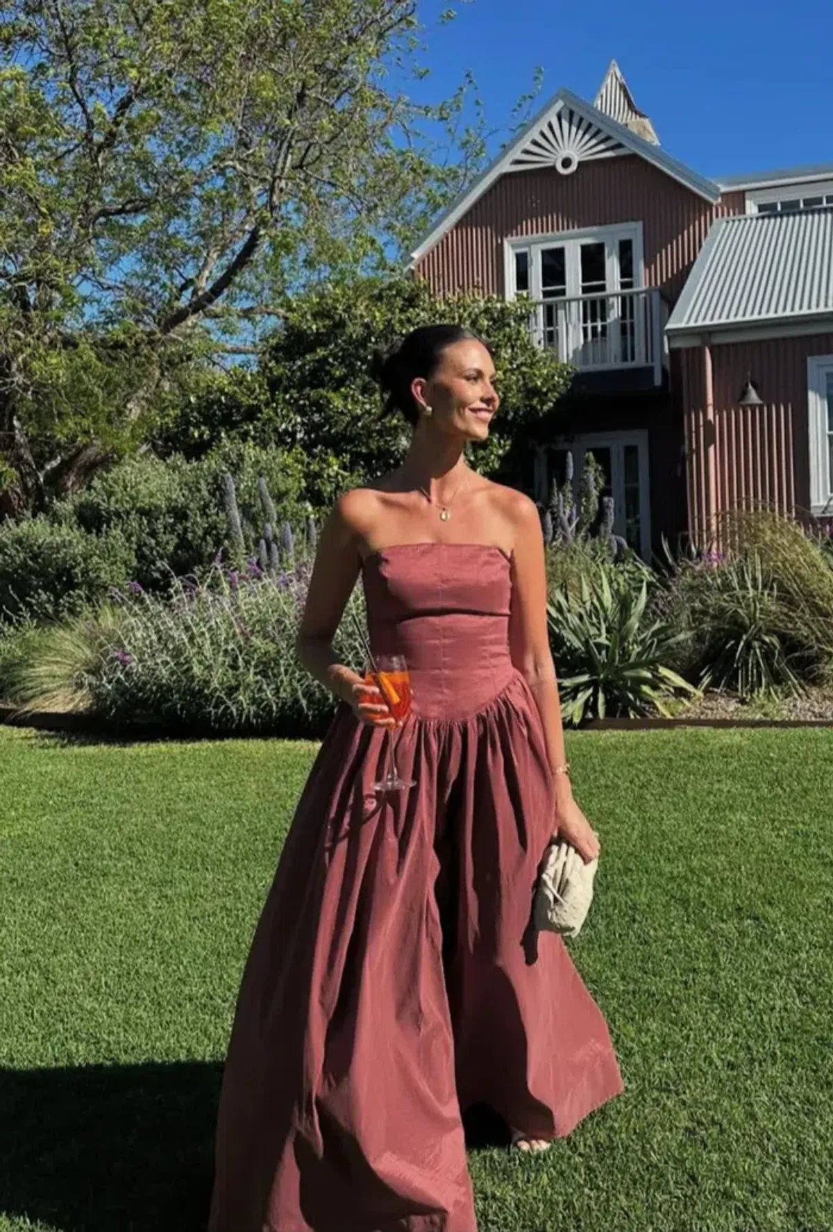 Hansen And Gretel Audrey Gown Pinot Burgundy Size 12 - Image 2