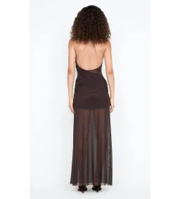 Bec & Bridge Deija Halter Maxi Dress Dark Chocolate Size 8 for rent on The Volte - image 4