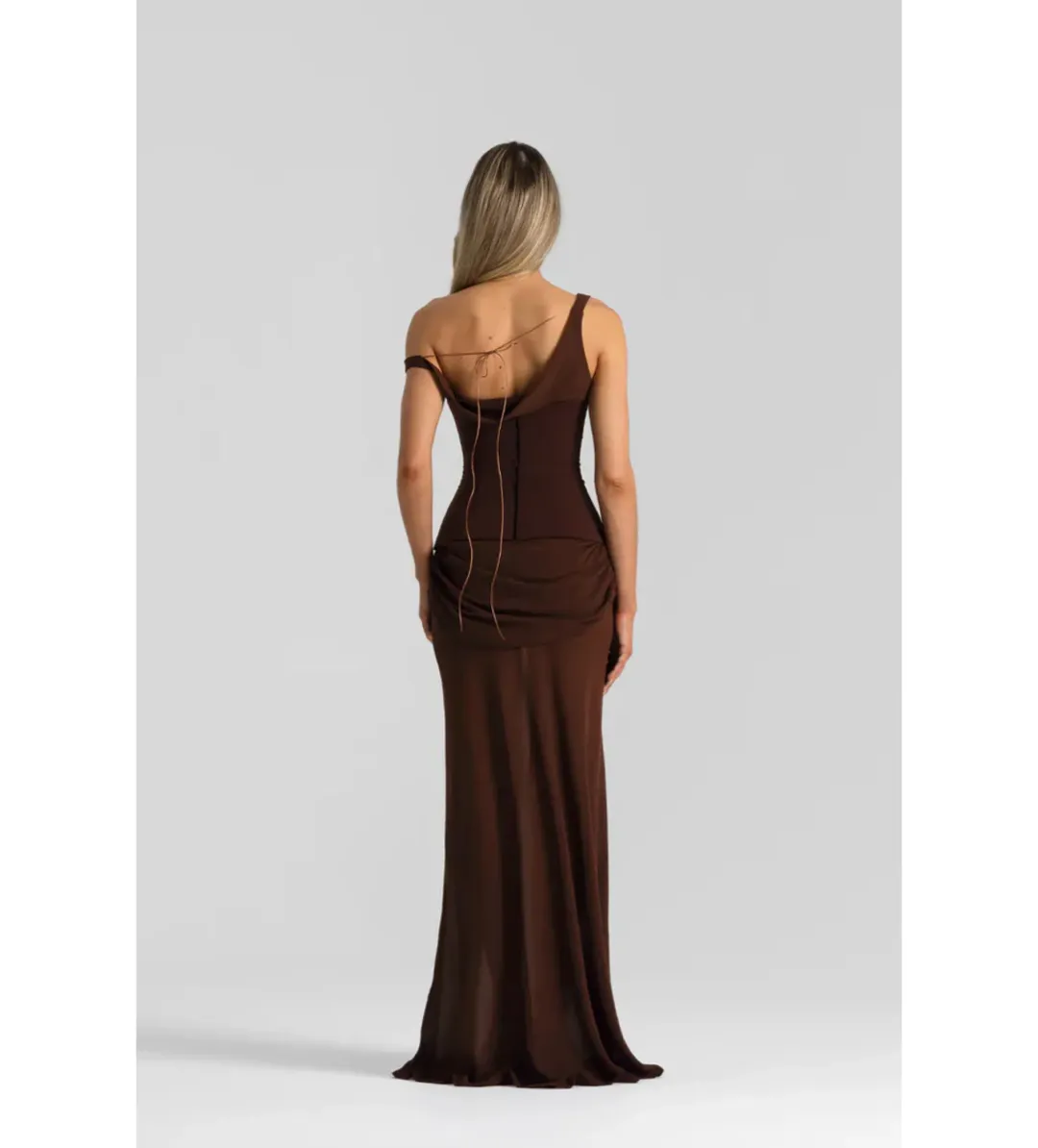 Natalie Rolt Cadence Gown in Espresso Size AU10 for rent on The Volte - main image