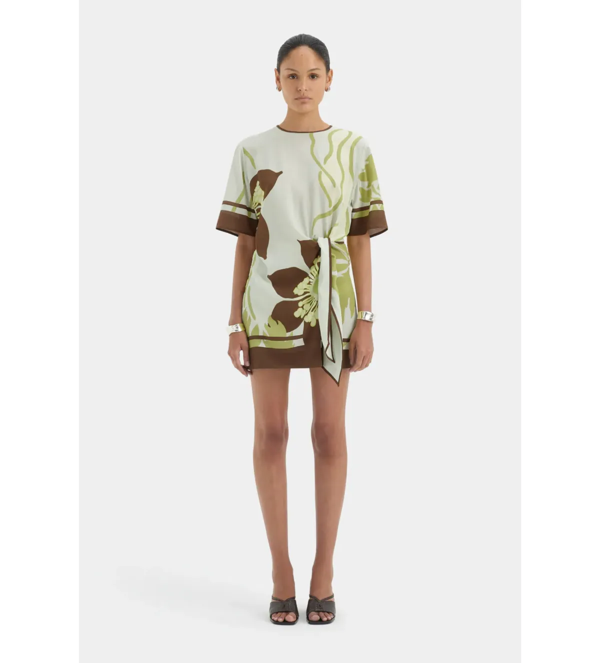 Sir The Label Amaia Mini Dress in Floral Vine Size AU10 - Image 2