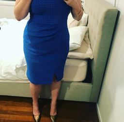Sacha Drake Blue one shoulder dress size 14 for rent on The Volte - image 2