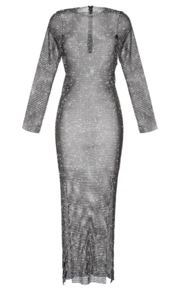 SANTA Brands Black diamonds maxi dress for rent on The Volte - image 2