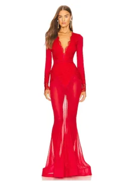 x REVOLVE Martin Gown in Red Michael Costello for rent on The Volte - image 1
