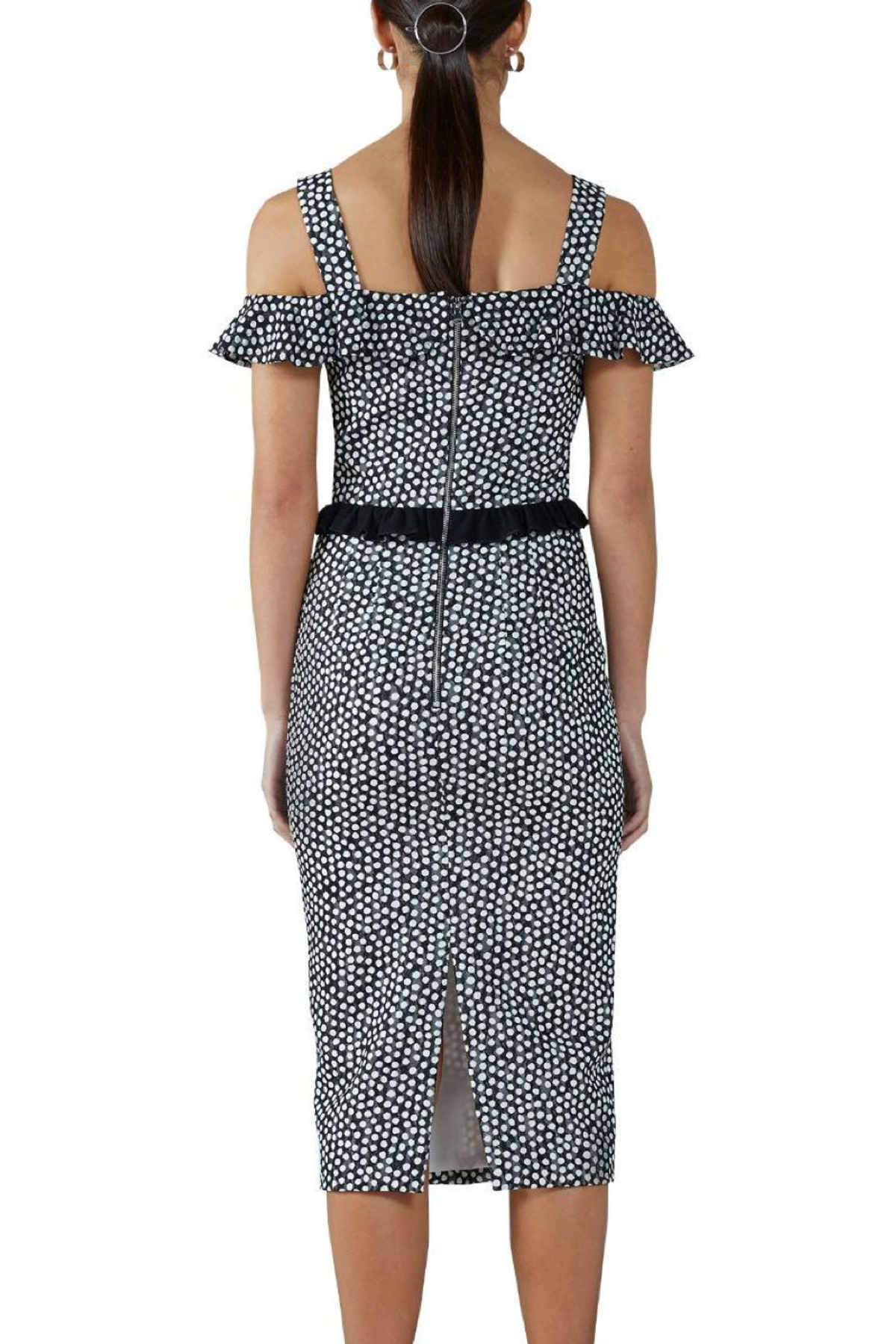 By Johnny Amaya Tiered Midi Dress Print Size 8 - Image 2