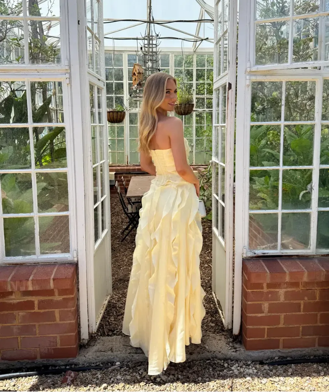 Aje Allairie Gown size 10 Butter Yellow for rent on The Volte - main image