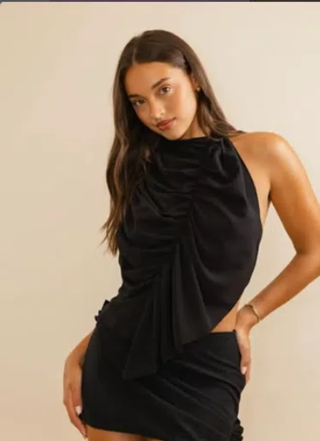 KOSTER KULTURE BOBBIES MINI SKIRT & TOP BLACK for rent on The Volte - main image