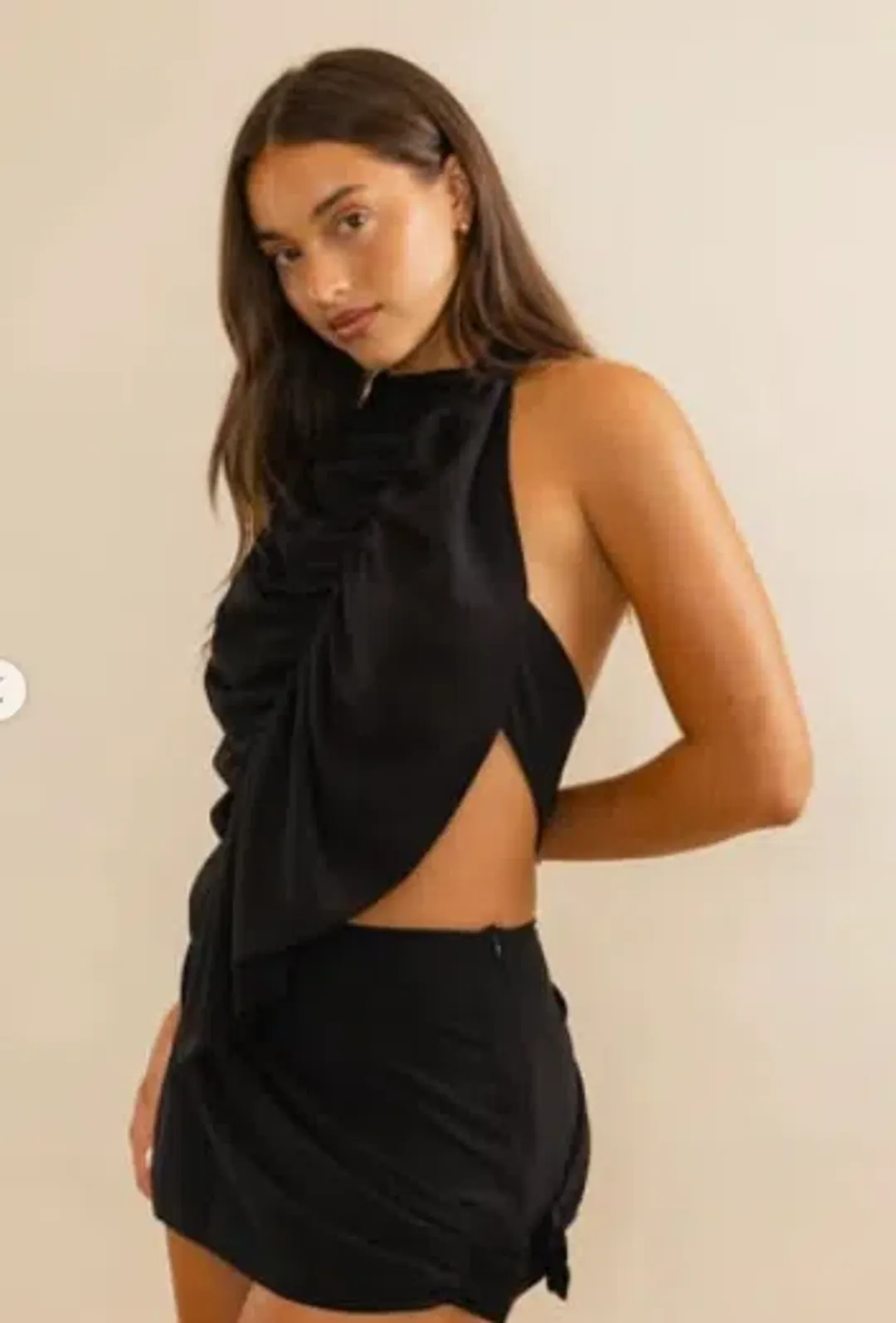 KOSTER KULTURE BOBBIES MINI SKIRT & TOP BLACK for rent on The Volte - main image