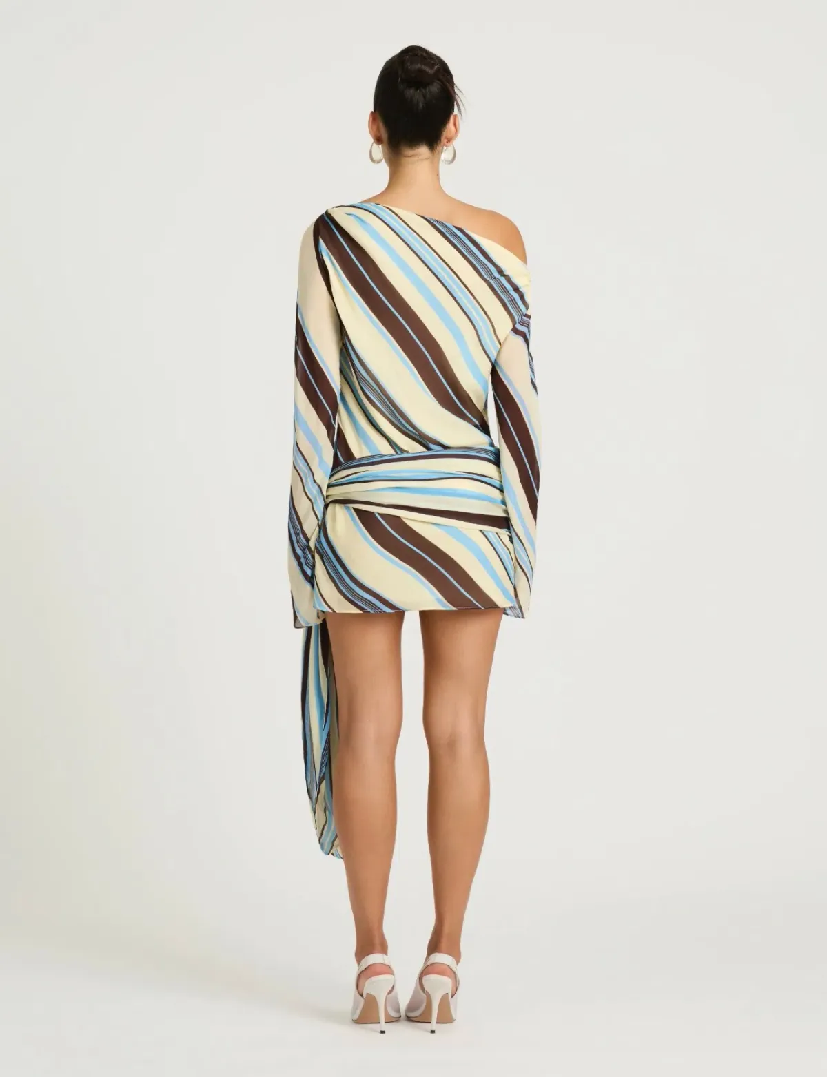 Benni Elise mini Dress in Ocean Stripe size 6 - Image 4