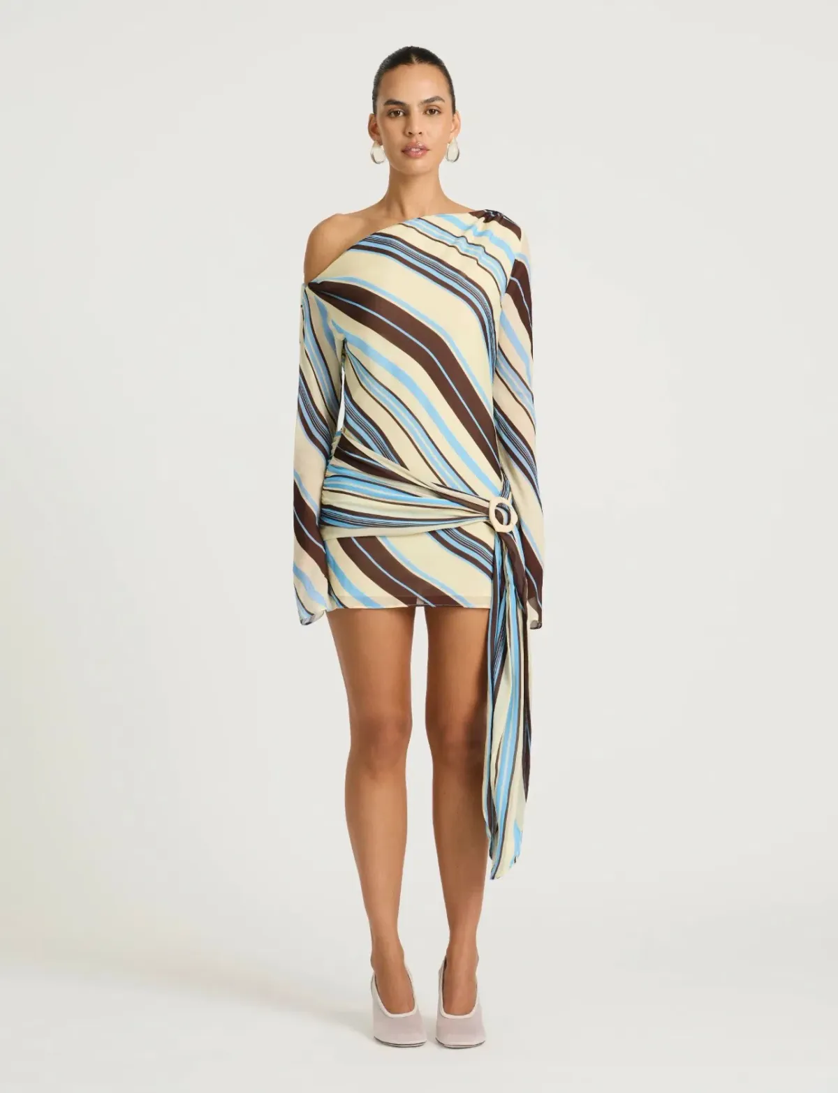 Benni Elise mini Dress in Ocean Stripe size 6 - Image 2