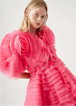 Aje Amour Ruffle Mini Dress Pink Size 16 for rent on The Volte - image 5