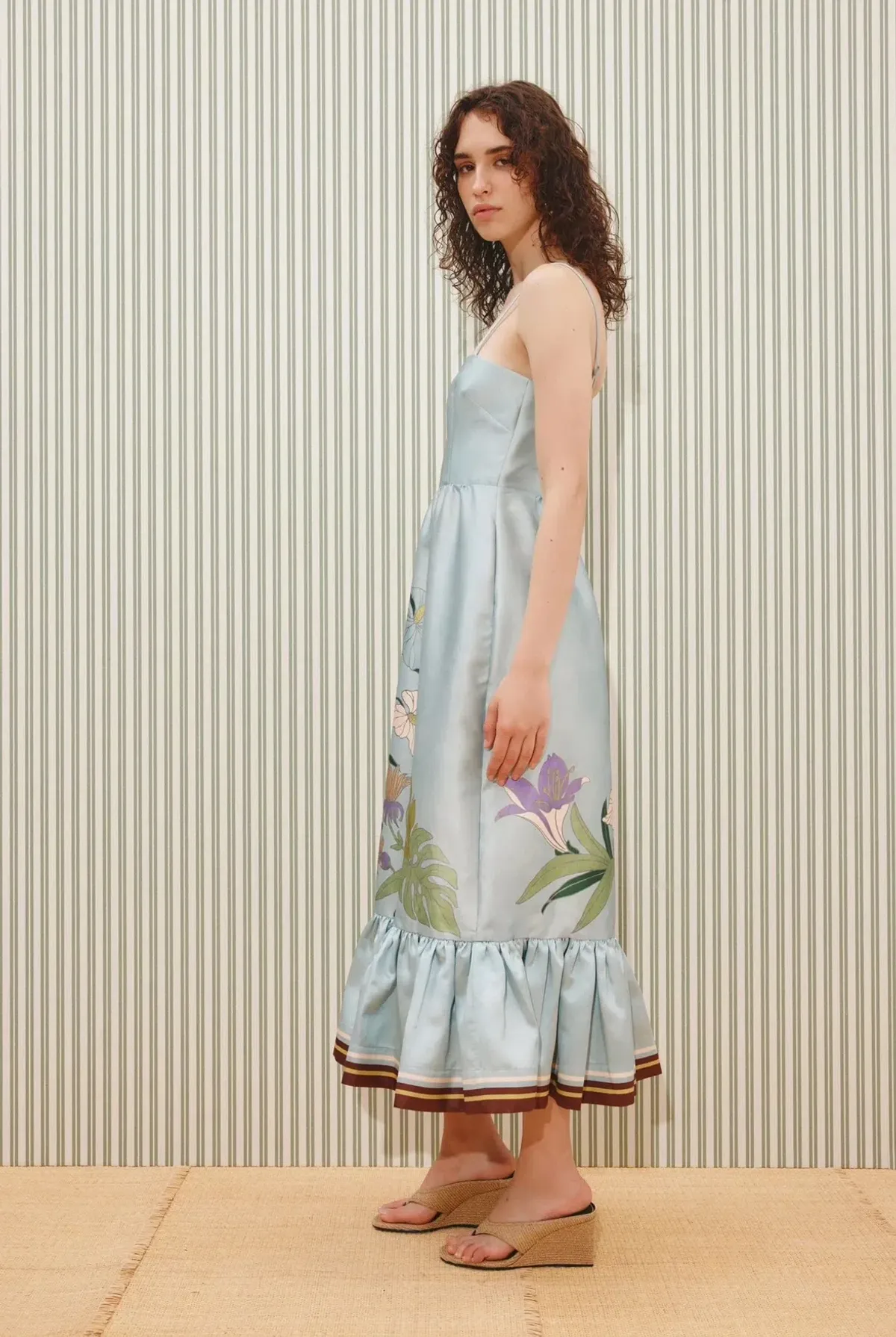 Alemais Alfie Midi Dress Blue floral Size 12 - Image 3