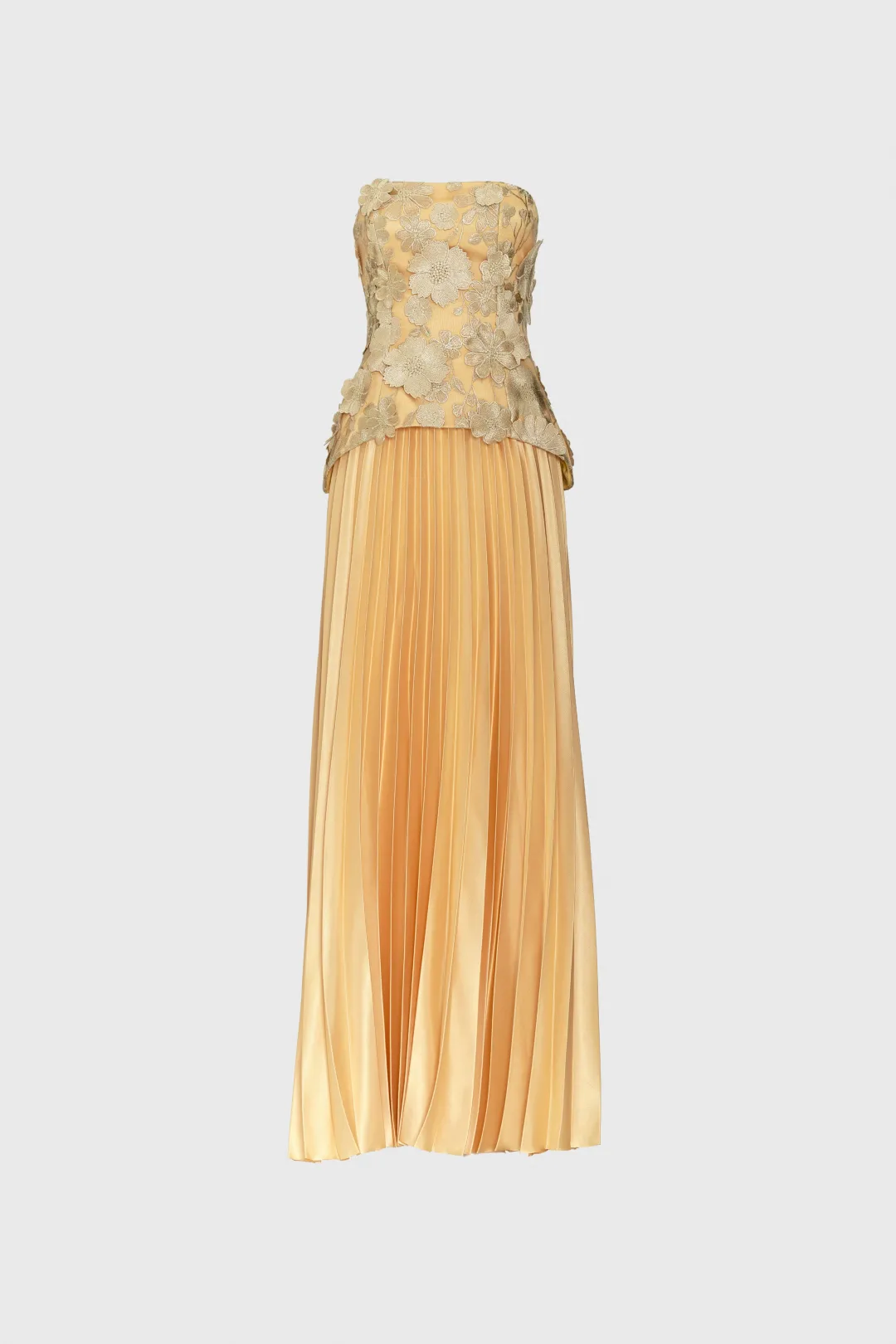 Justin Tong Cascade Pleated Gown Size 10 for rent on The Volte - main image