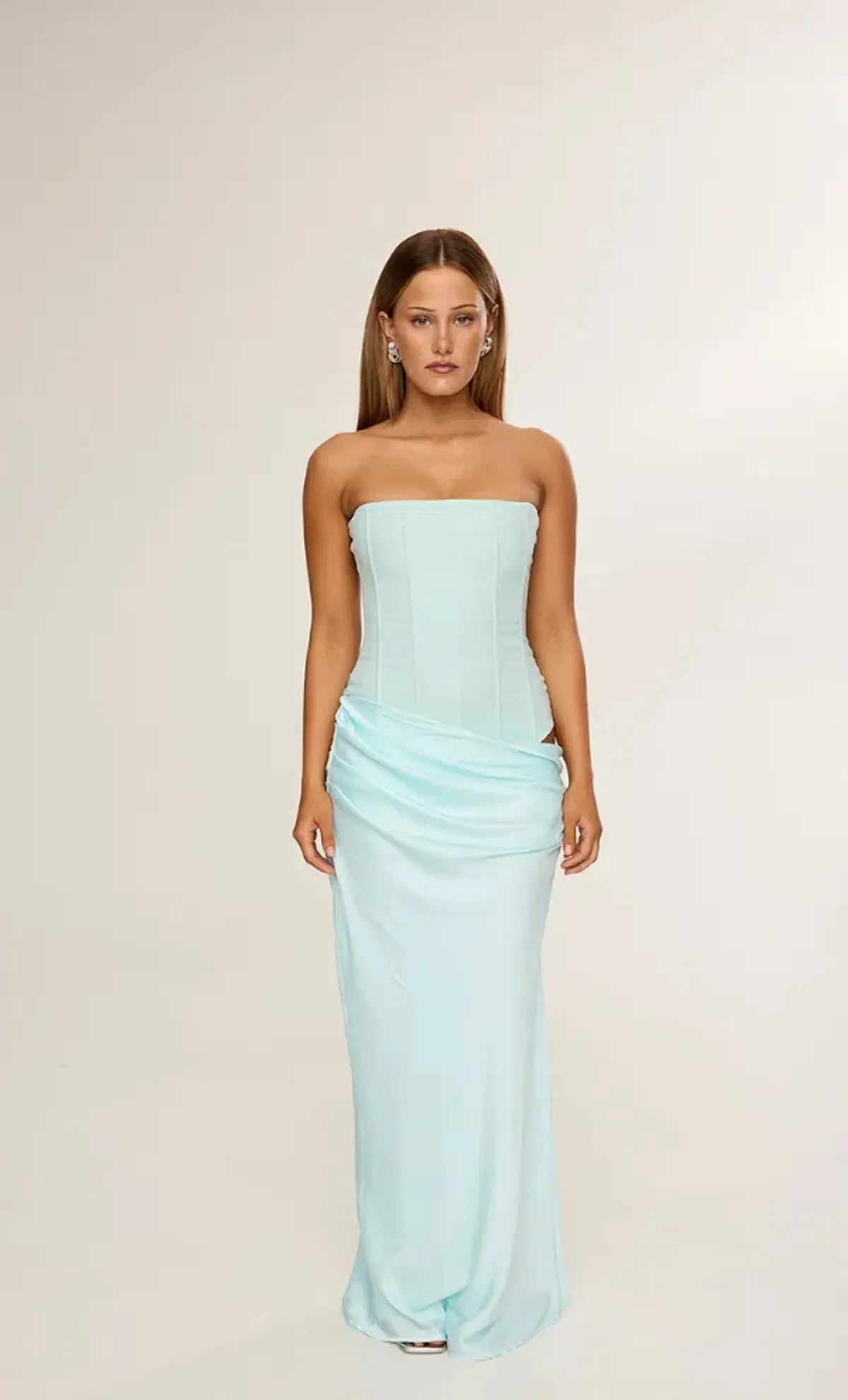 HNTR The Label Huxley Gown Aqua size s - Image 1