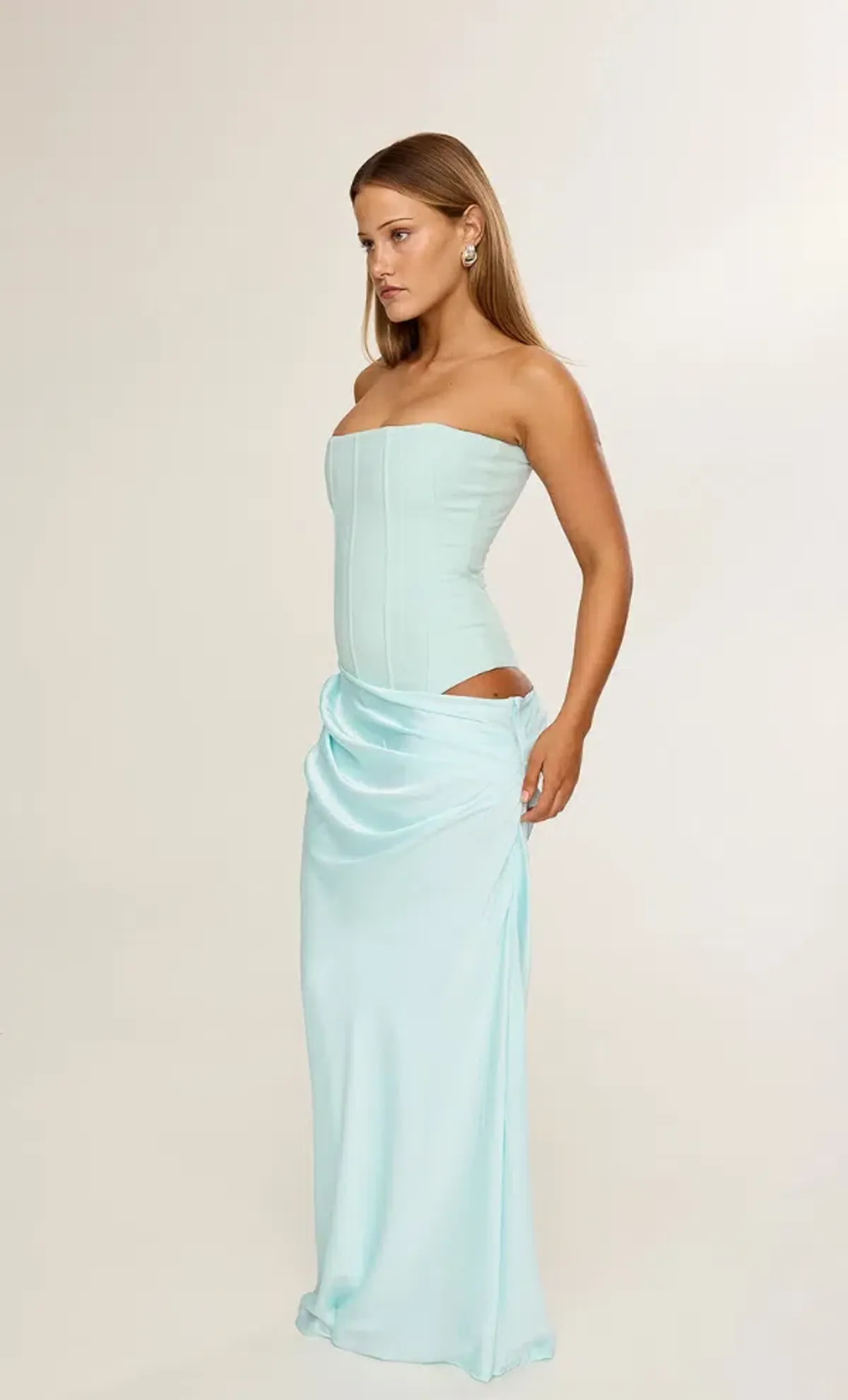 HNTR The Label Huxley Gown Aqua size s - Image 2