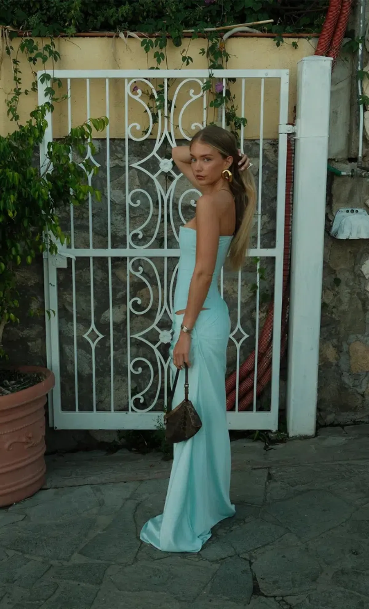 HNTR The Label Huxley Gown Aqua size s - Image 4
