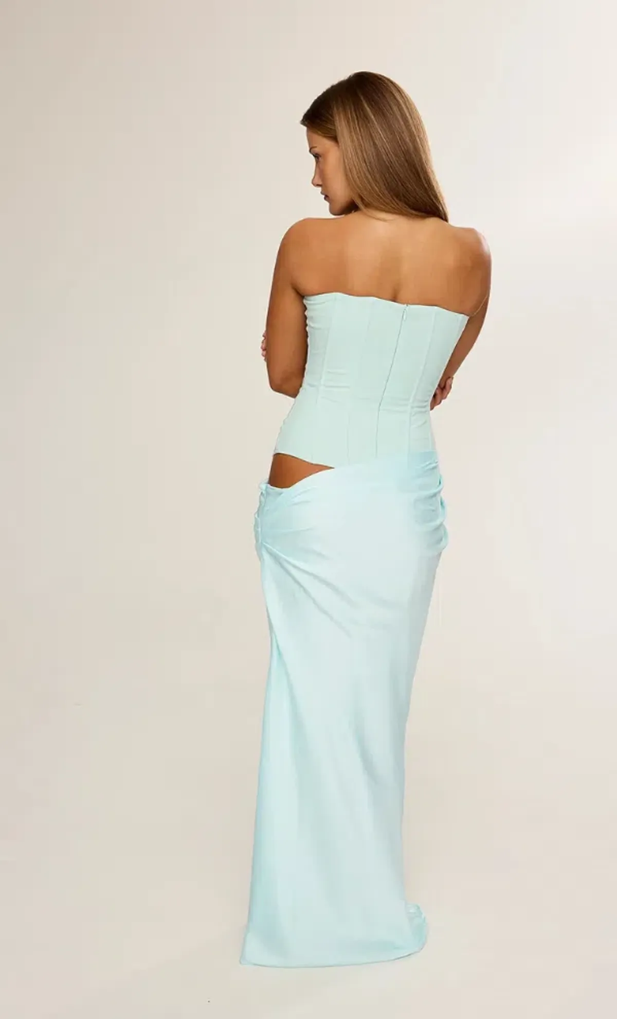 HNTR The Label Huxley Gown Aqua size s - Image 3