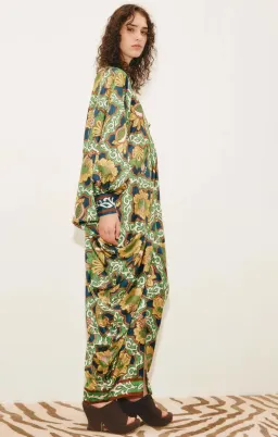 Alémais Liana V Neck Silk Midi Size 16 for rent on The Volte - image 2