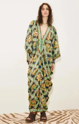 Alémais Liana V Neck Silk Midi Size 16 for rent on The Volte - image 1