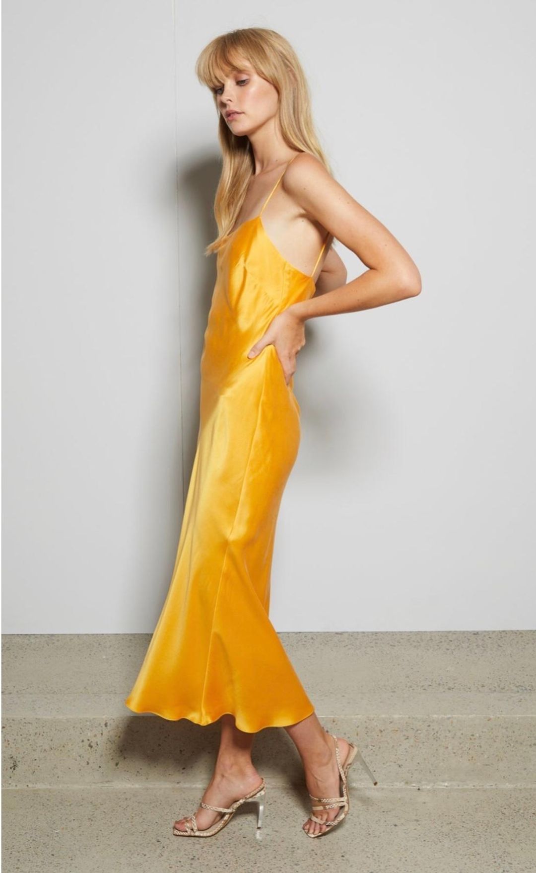 Bec & Bridge Classic Midi Dress In Sunray Size 10 for rent on The Volte - main image