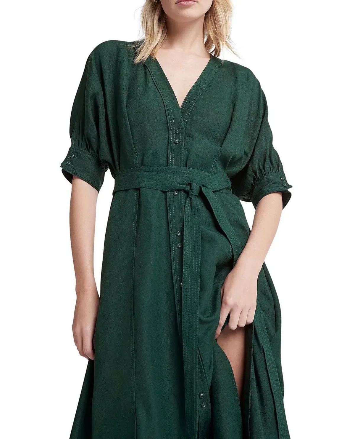 Aje Ennoble Dress Emerald Green Size 8 - Image 2