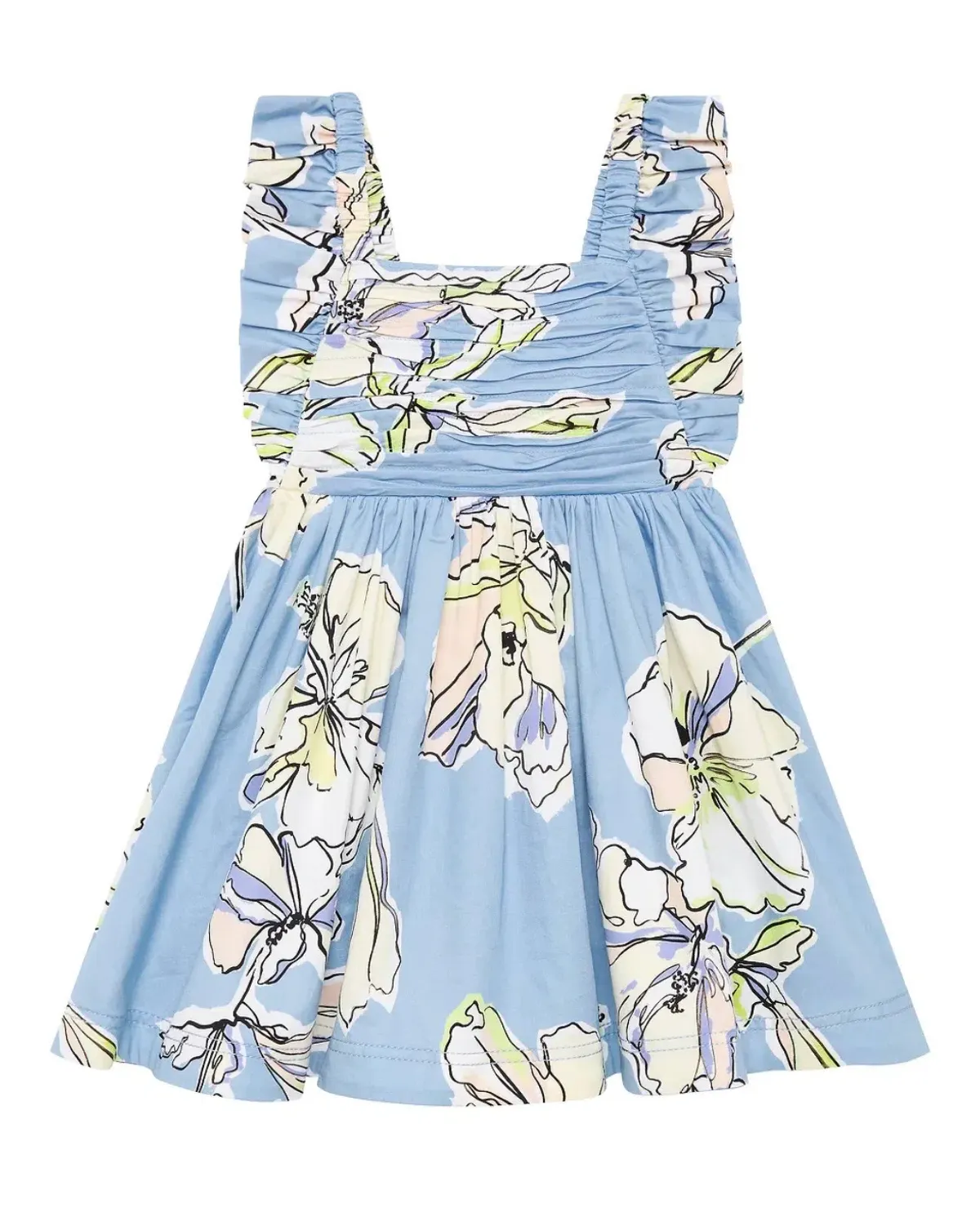 Aje Kids Rosetta Frill Dress Blue Size 8 - Image 1