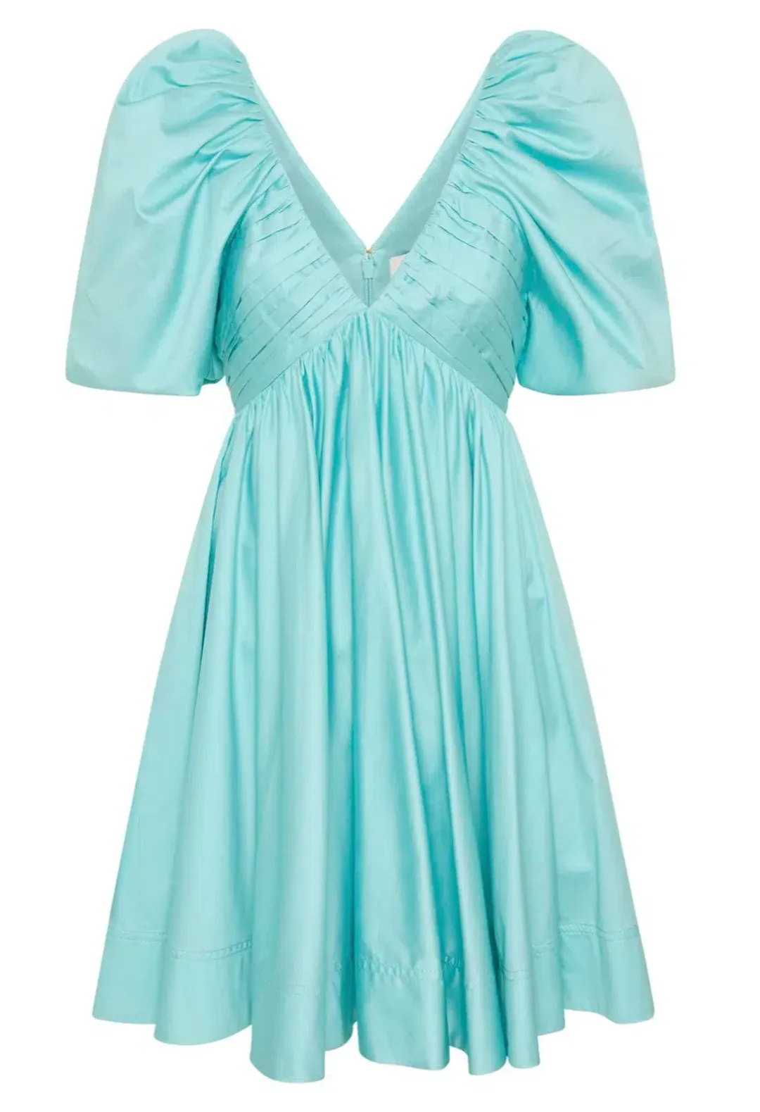 Aje - Gabrielle Plunge Mini Dress Spearmint Blue - Size 6 for rent on The Volte - main image