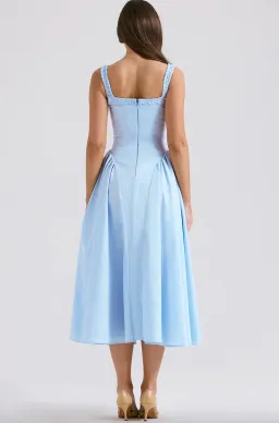 House of CB Italian Azure Cotton Midi Sundress for rent on The Volte - image 3