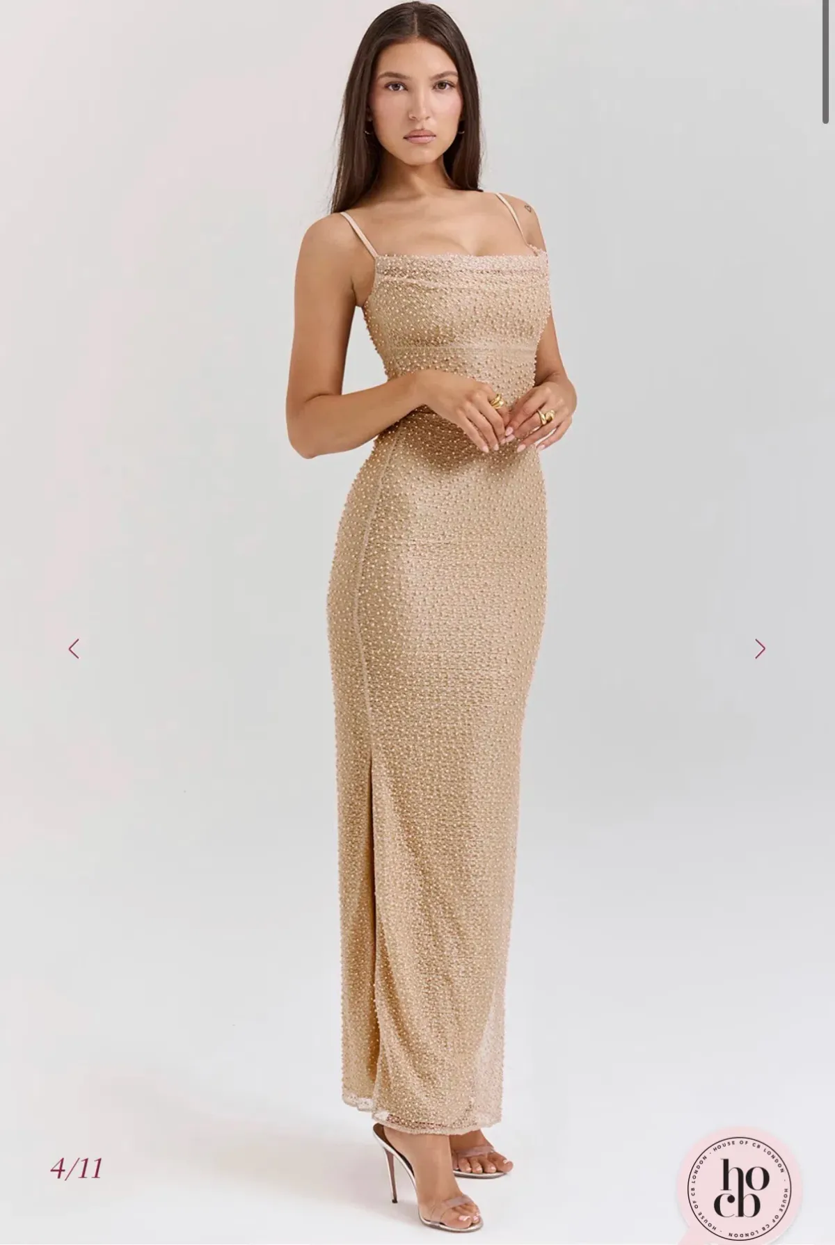 House of CB Seapearl Embellished Maxi Dress SIZE M - Image 2