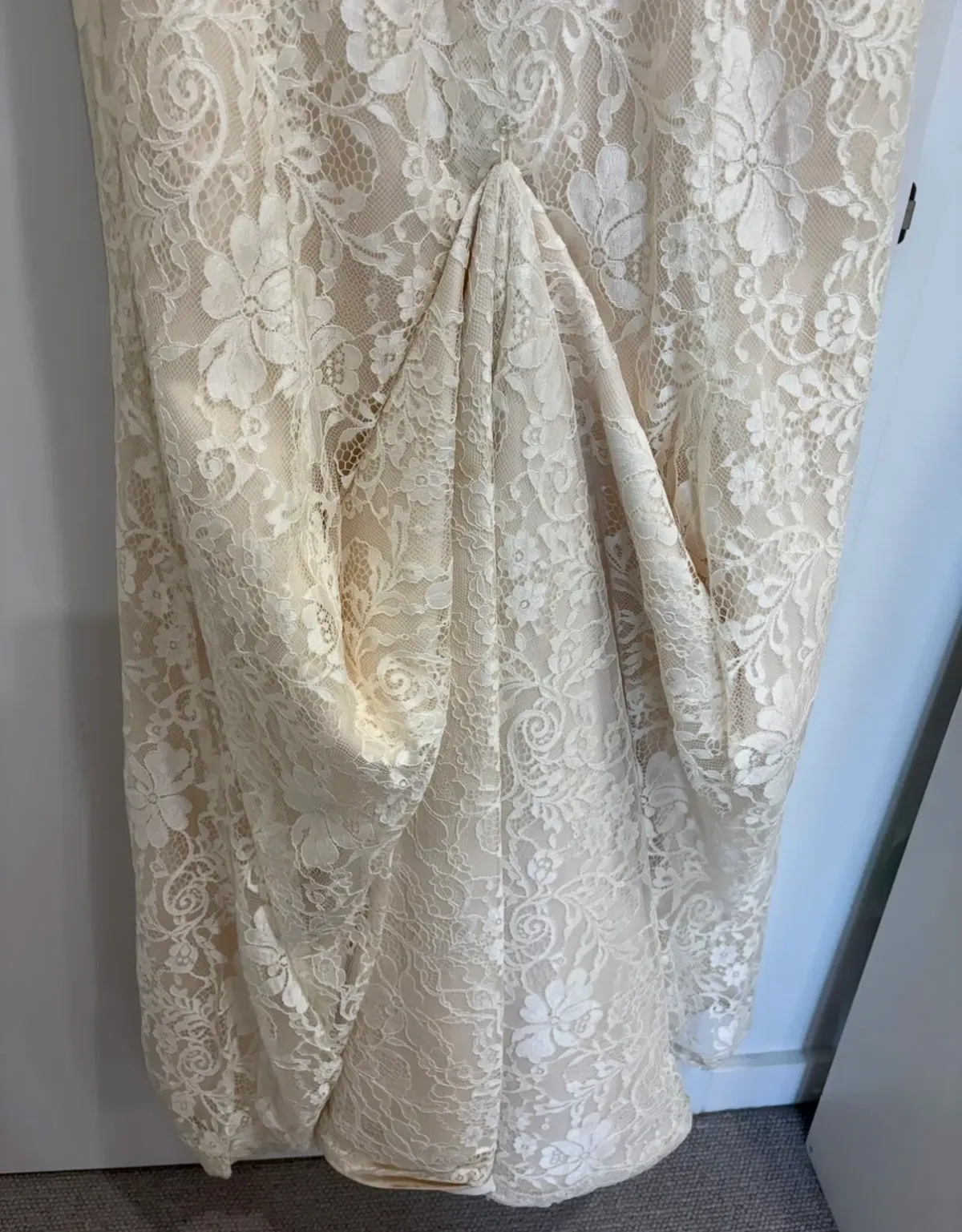 Maggie Sottero “Trinity” Wedding Dress in Champagne, Size 10 - Image 13