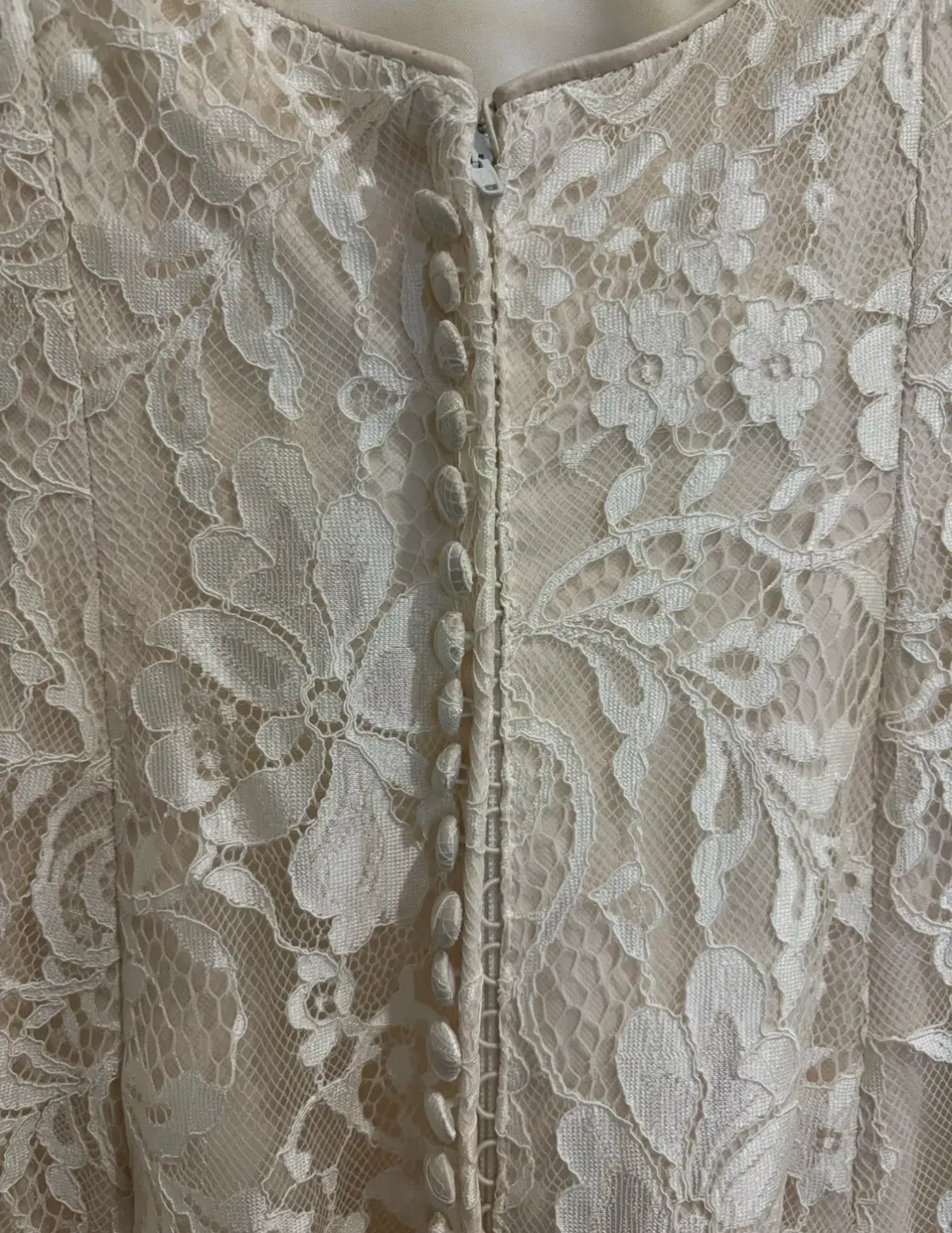 Maggie Sottero “Trinity” Wedding Dress in Champagne, Size 10 - Image 16