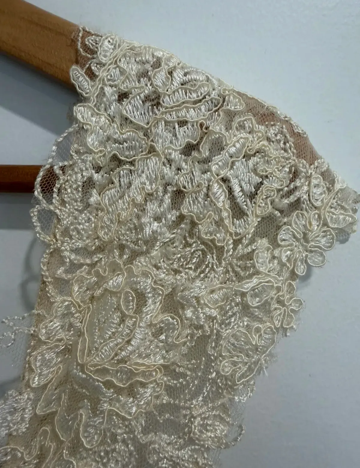 Maggie Sottero “Trinity” Wedding Dress in Champagne, Size 10 - Image 15