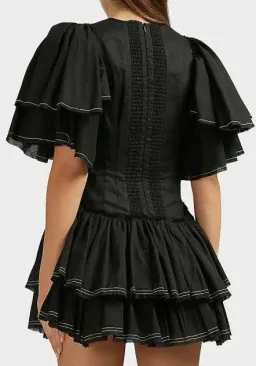 Aje Bennett Mini Dress Black Size 6 for rent on The Volte - image 2