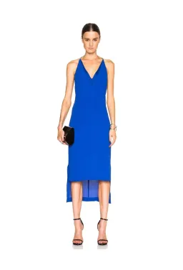 DION LEE FINE LINE CAMI SLIP DRESS IN COBALT BLUE SIZE 8 for rent on The Volte - image 1