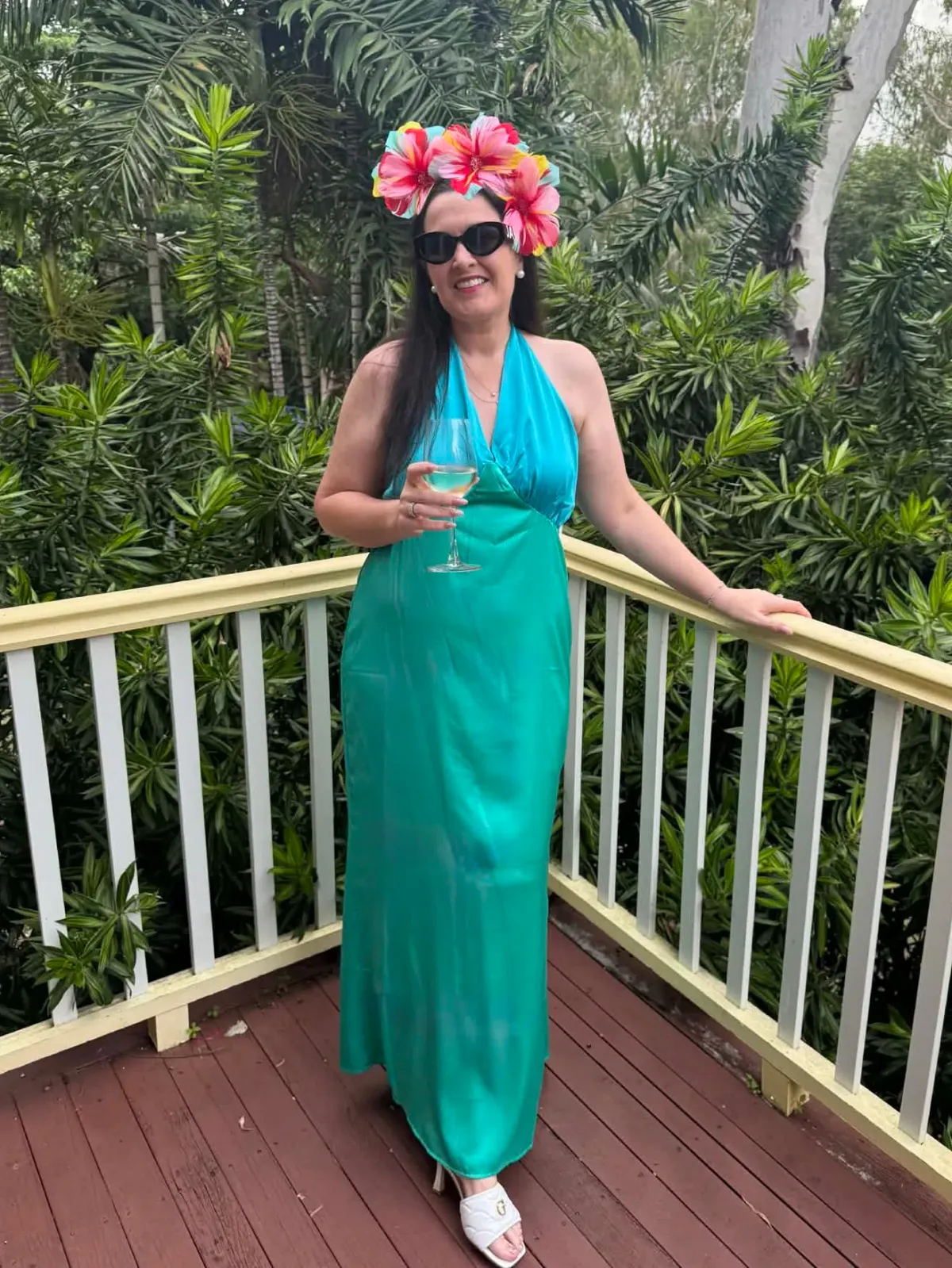 The Wolf Gang Oahu slip dress AQUA sz XL - Image 4