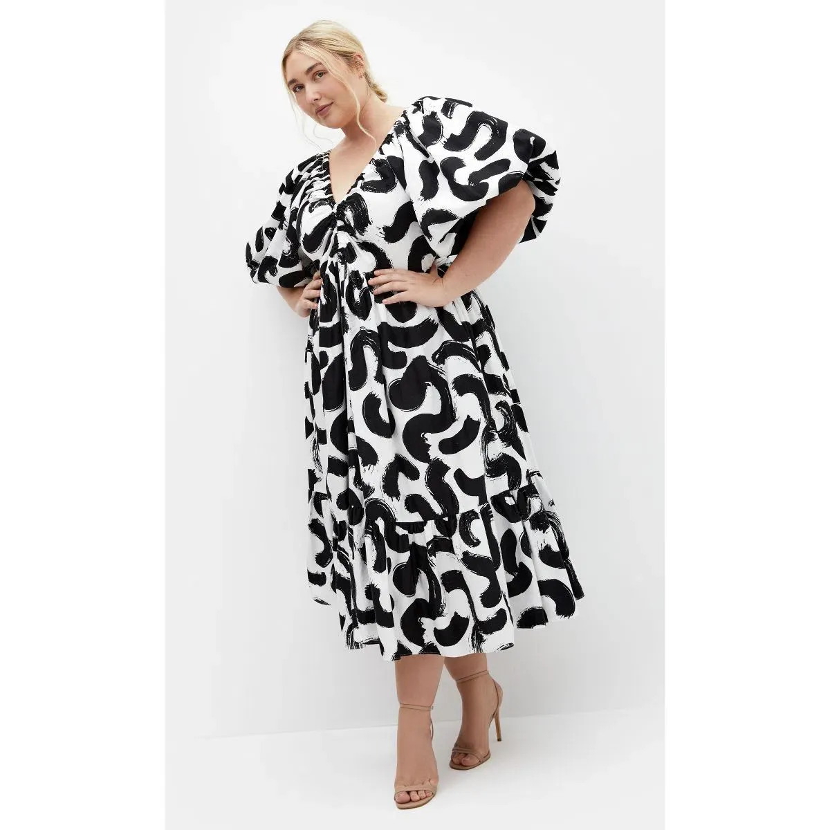 City Chic Jana dress Sz XS Lady Luck Geo print - Image 1