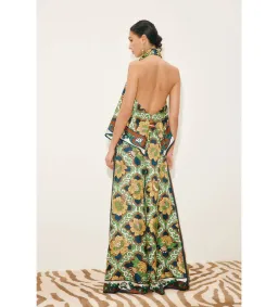 Alemais Liana Silk Top Size AU 6 and Palazzo Pant Size AU 8 Set Multi Print for rent on The Volte - image 3
