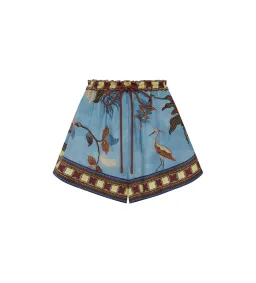 Alemais Georgie Top Size AU 6 and Short Size AU 8 Set Blue Print for rent on The Volte - image 6