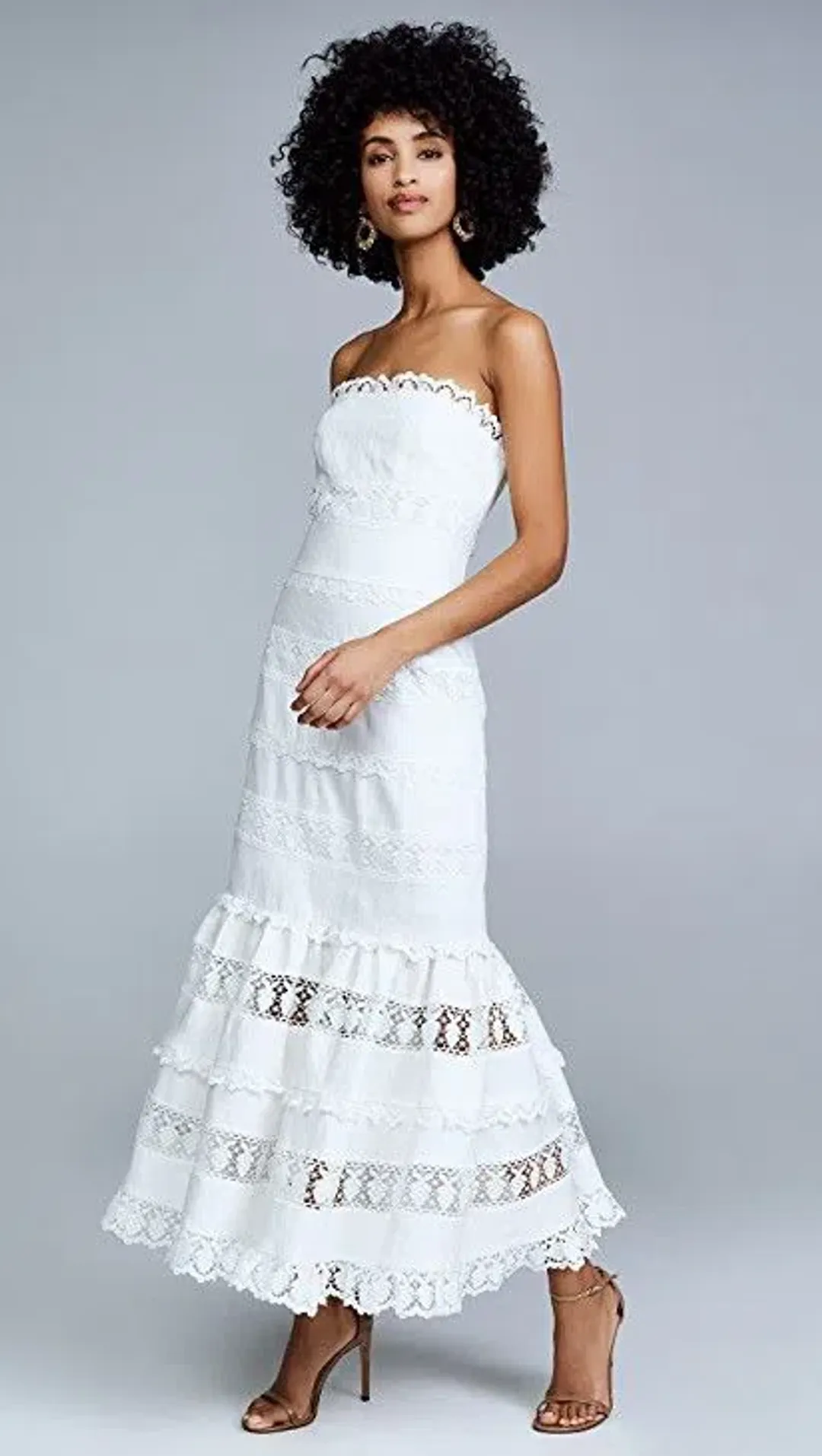 Zimmermann Wayfarer Panelled Dress White Size 8 for rent on The Volte - main image