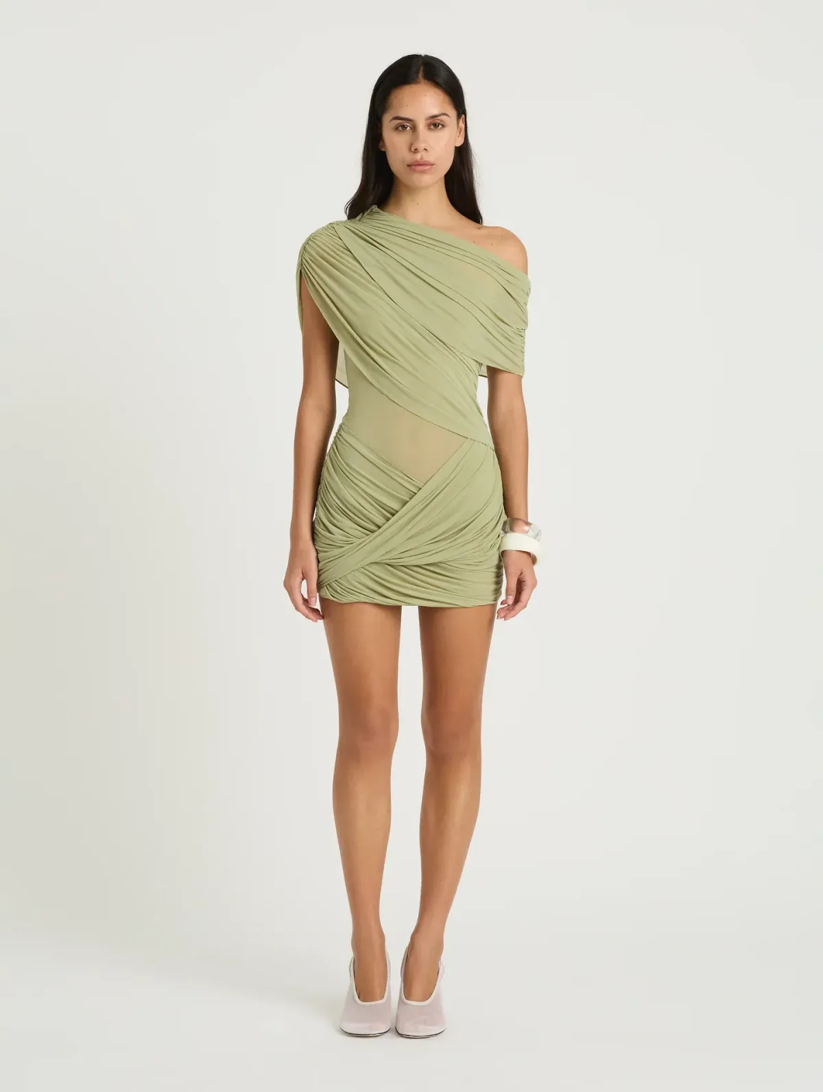 Benni Otto Mini dress pistachio size 6 - Image 2