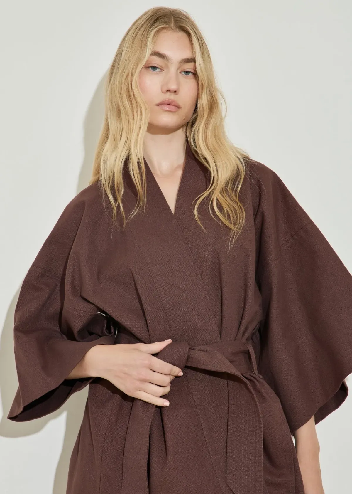 Maison Essentiele Kimono Brown Size small / medium Aus 10-12 - Image 3