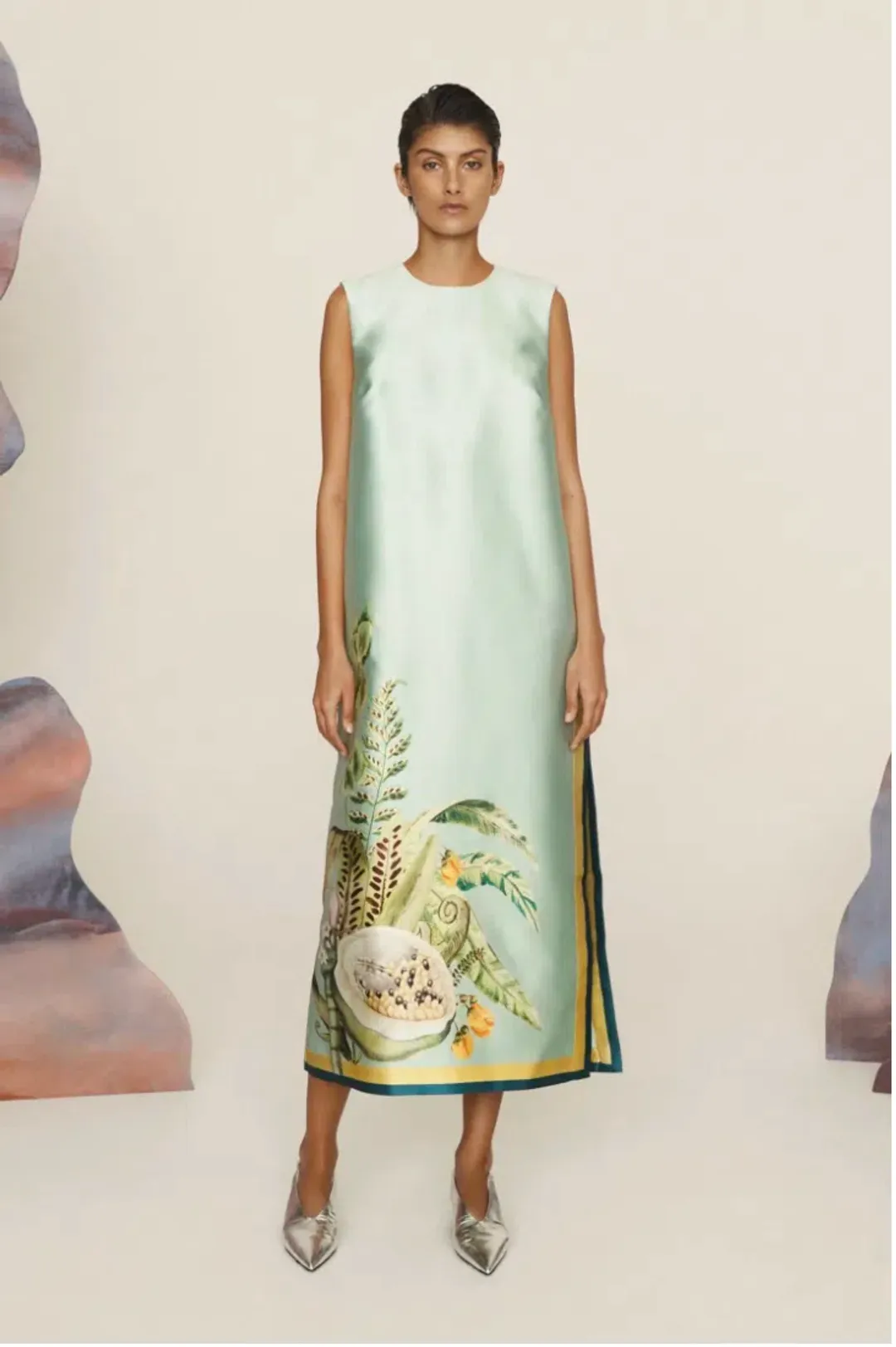 Alemais Anita Midi Dress in Green Size AU 16 for rent on The Volte - main image