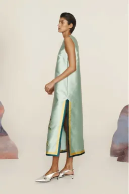 Alemais Anita Midi Dress in Green Size AU 16 for rent on The Volte - image 3