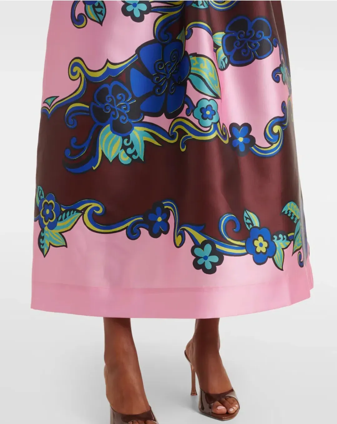 Alémais Azalea Off-shoulder Satin Midi Dress Floral Size AU 14 for rent on The Volte - main image