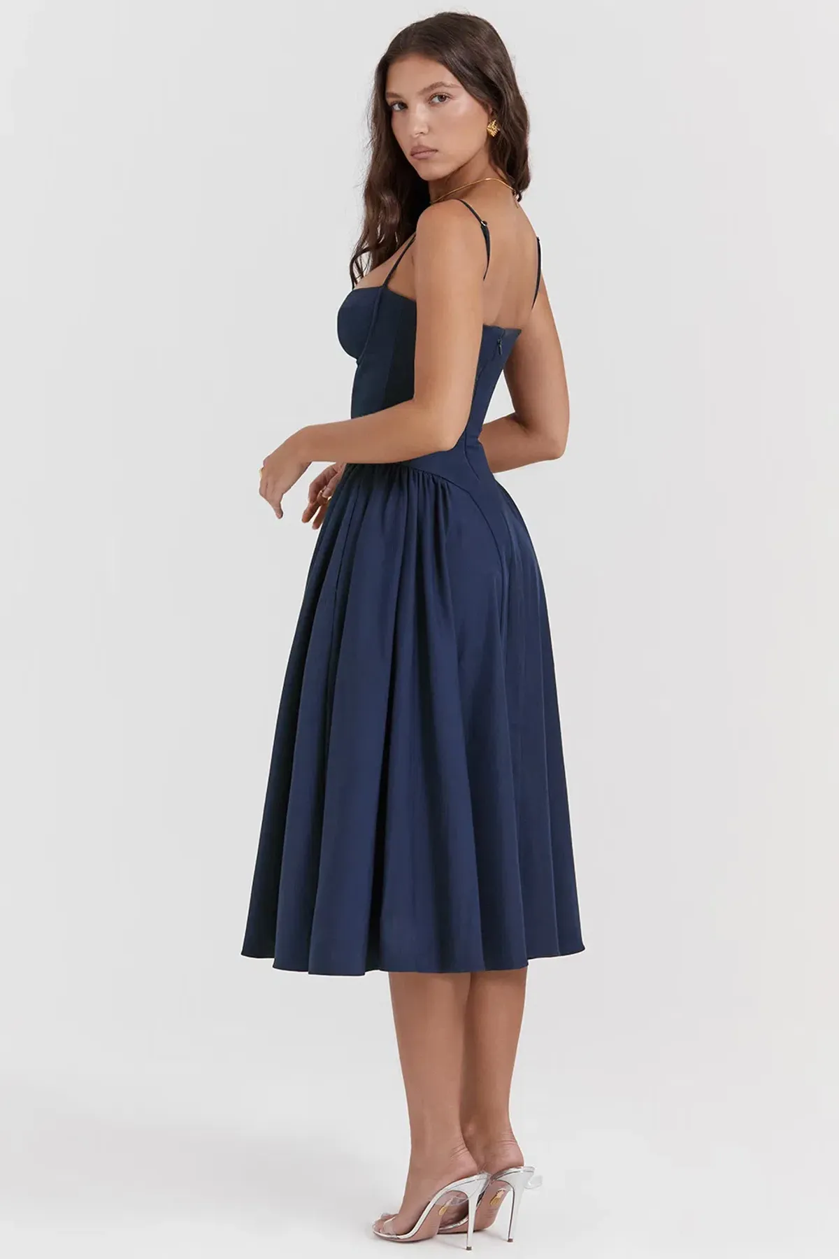 House of CB Samaria French Navy Corset Sundress Size S/AU 8 - Image 5
