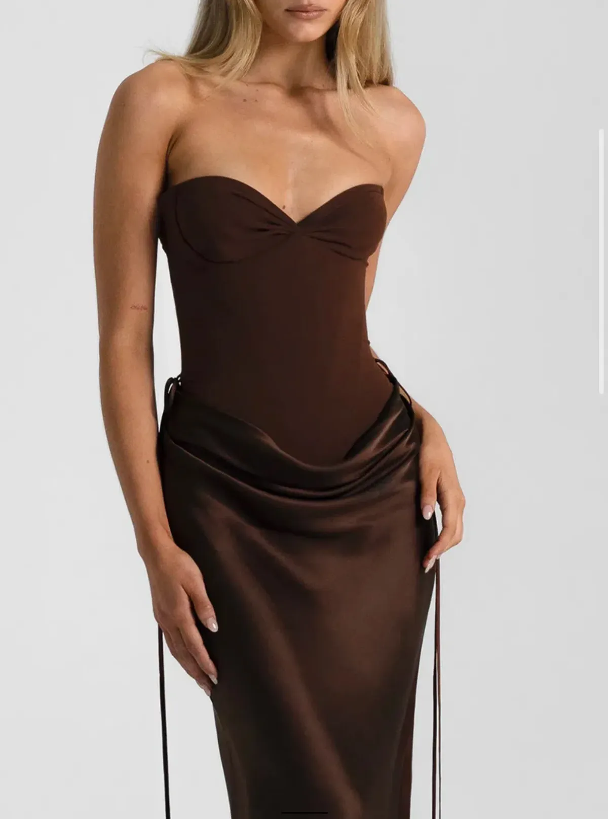 Natalie Rolt Verity Bustier + Evelyn Maxi in Espresso Size0/AU 6 - Image 2