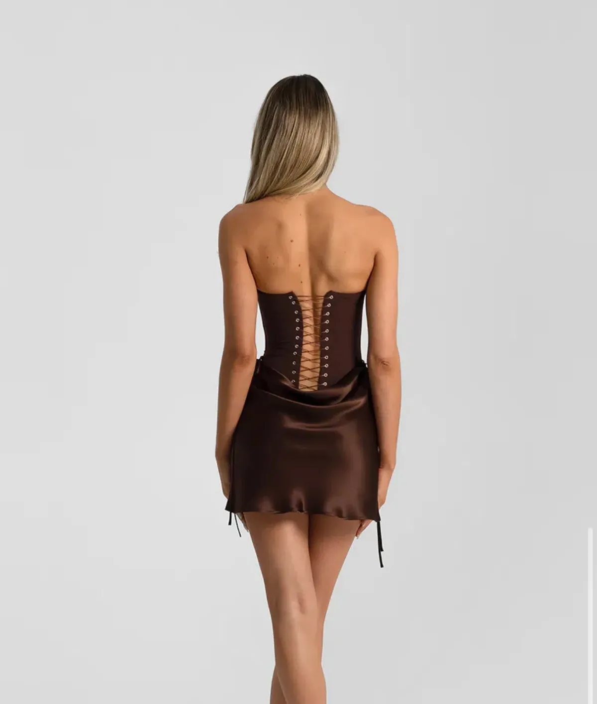 Natalie Rolt Verity Bustier + Evelyn Mini in Espresso SIZE 0/AU 6 - Image 3