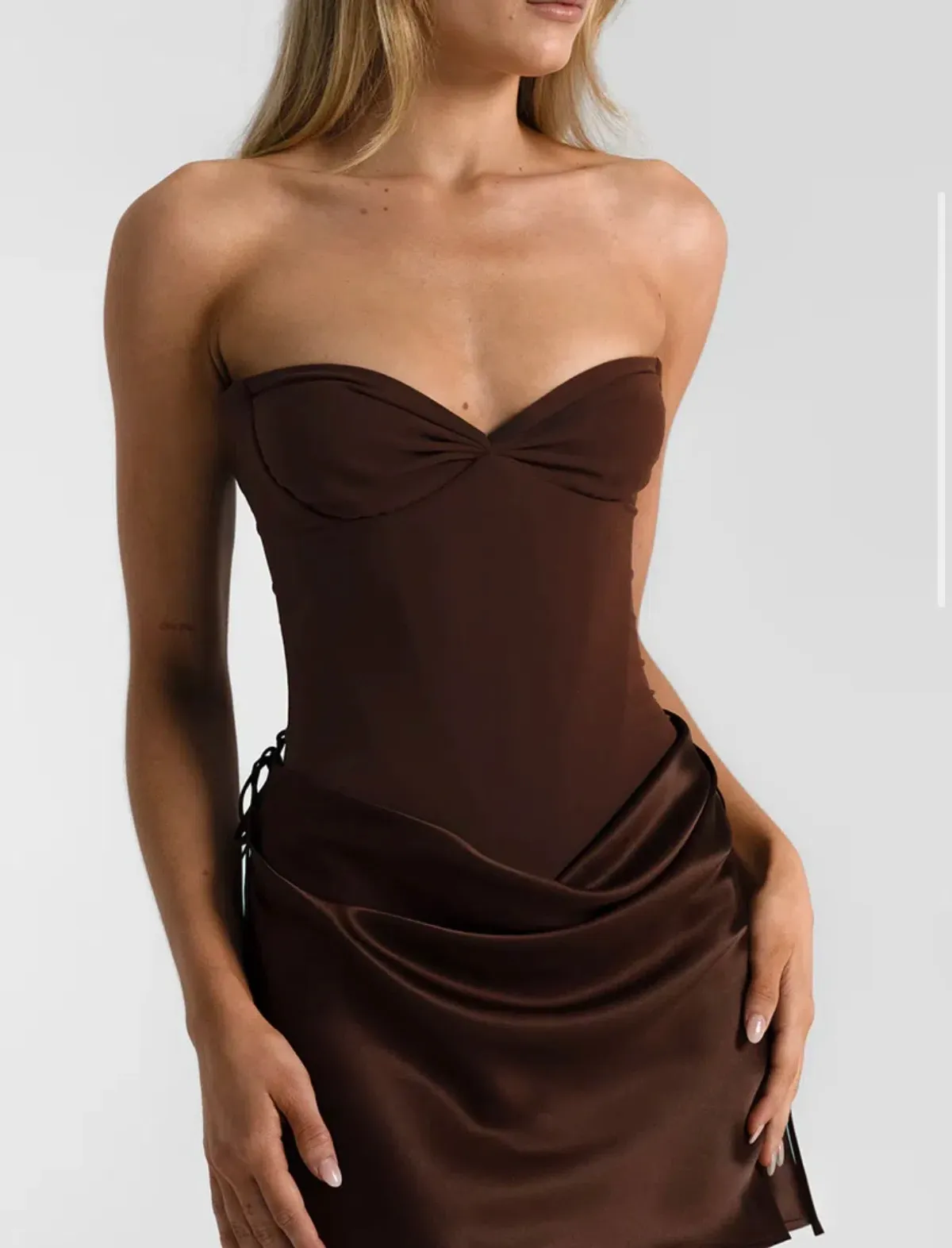 Natalie Rolt Verity Bustier + Evelyn Mini in Espresso SIZE 0/AU 6 - Image 4