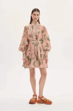 Alemais Bananarama Mini Dress Pink Size 16AU for rent on The Volte - image 1