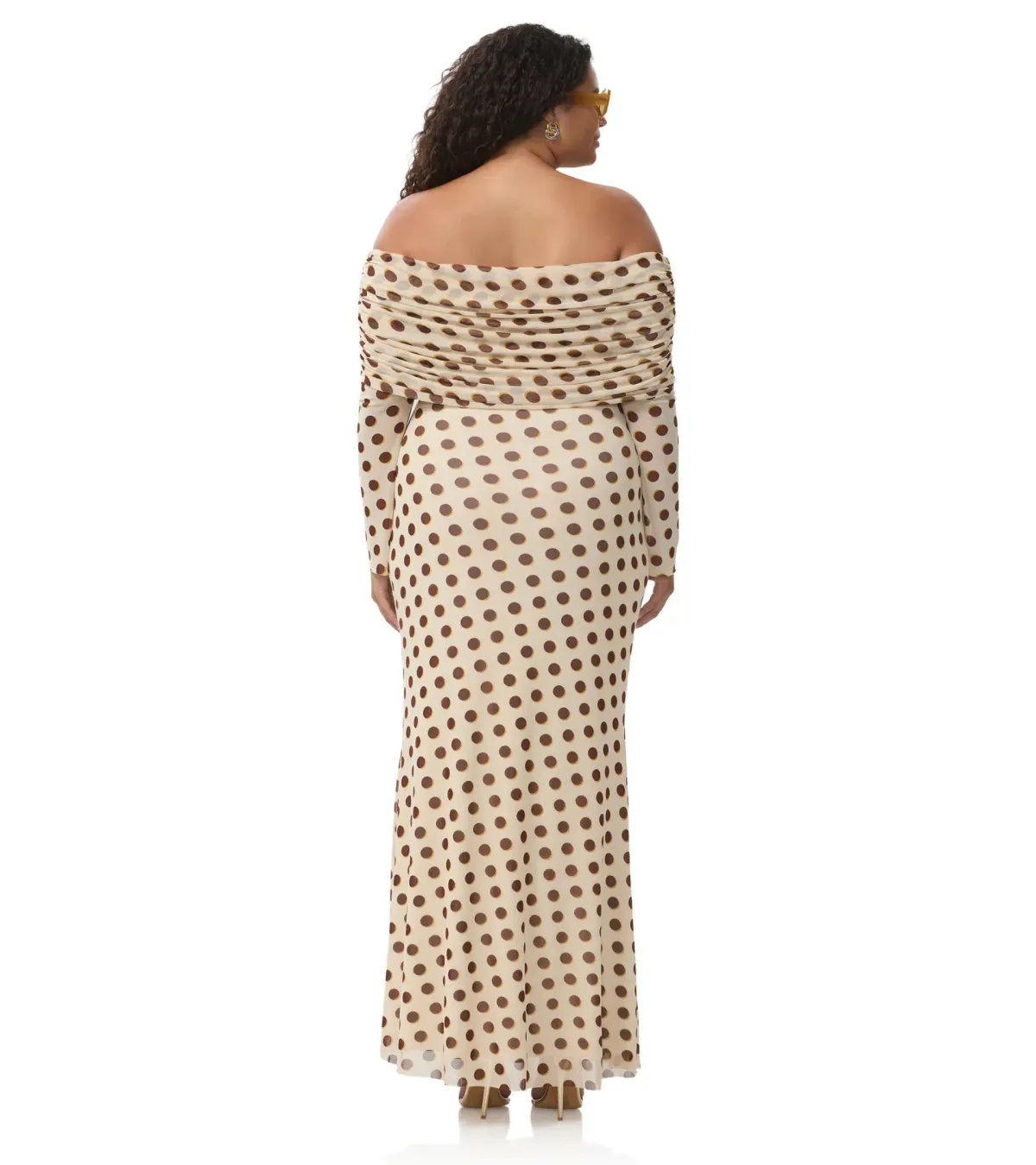 AFRM Thelma Off Shoulder Mesh Maxi Dress - Size XL / AU 14 - Image 4