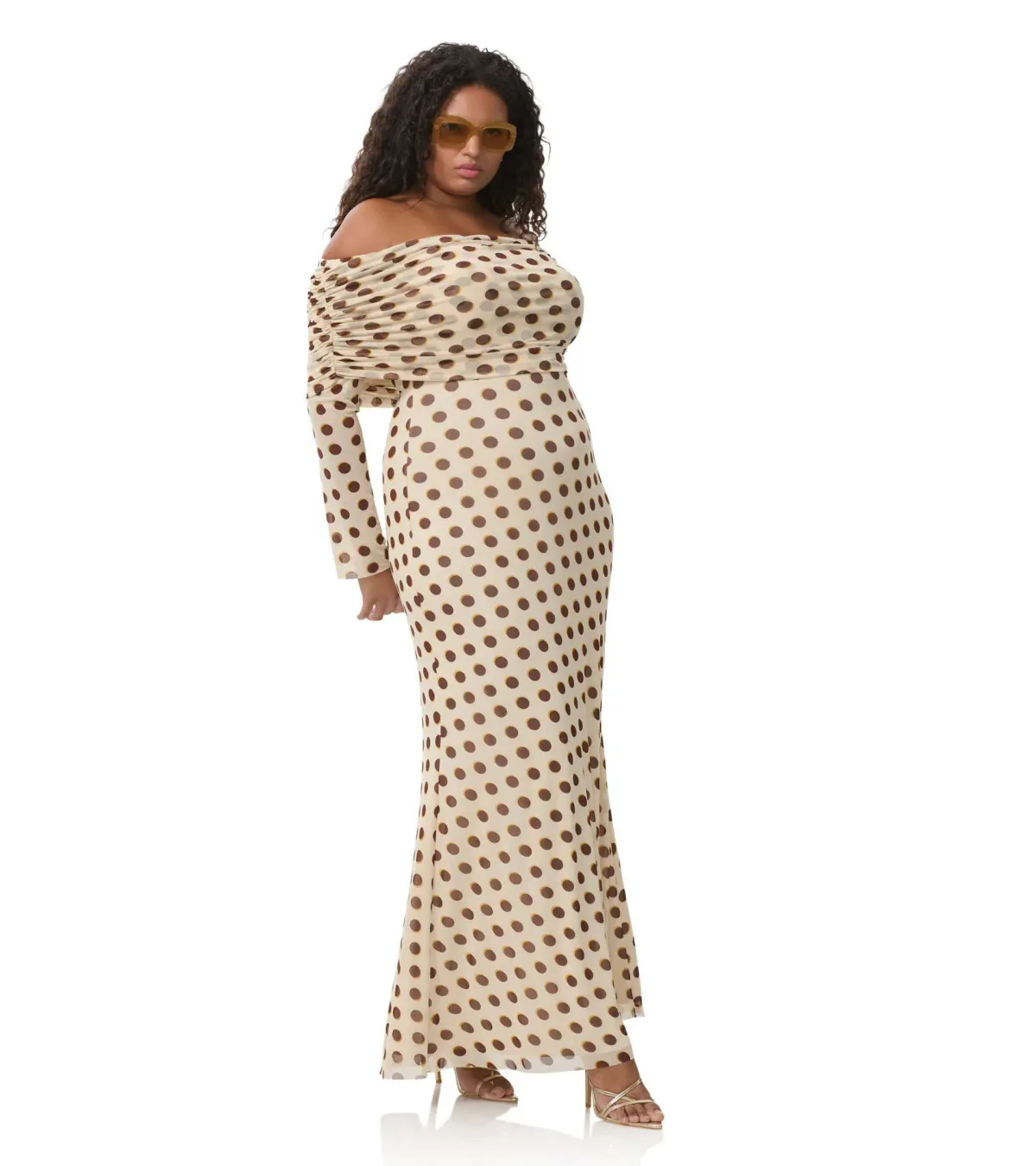 AFRM Thelma Off Shoulder Mesh Maxi Dress - Size XL / AU 14 - Image 2